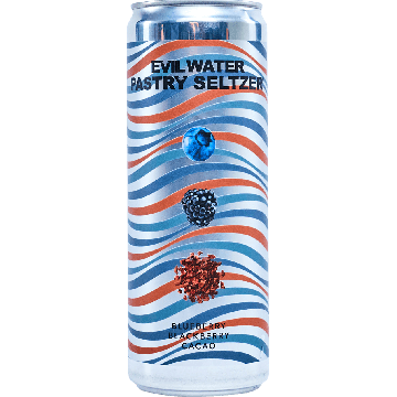 Evil Water Pastry Seltzer- Blueberry, Blackberry, Cacao