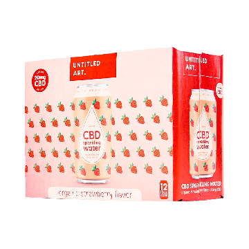 CBD Sparkling Water: Strawberry 12-Pack (Non-Alcoholic)