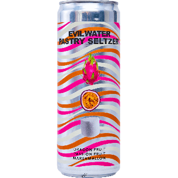 Evil Water Pastry Seltzer- Dragon Fruit, Passion Fruit, Marshmallow