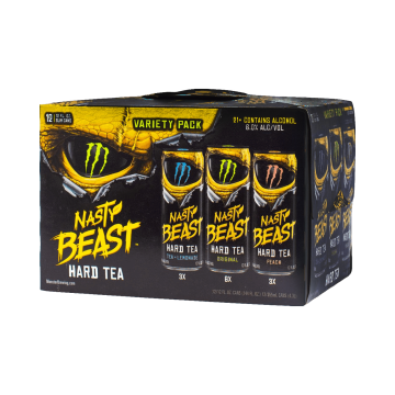 Monster Nasty Beast Hard Tea Variety Pack (12-Pack)